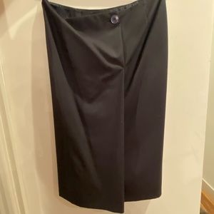 Jil Sander Navy Wool Wrap Skirt Sz 8